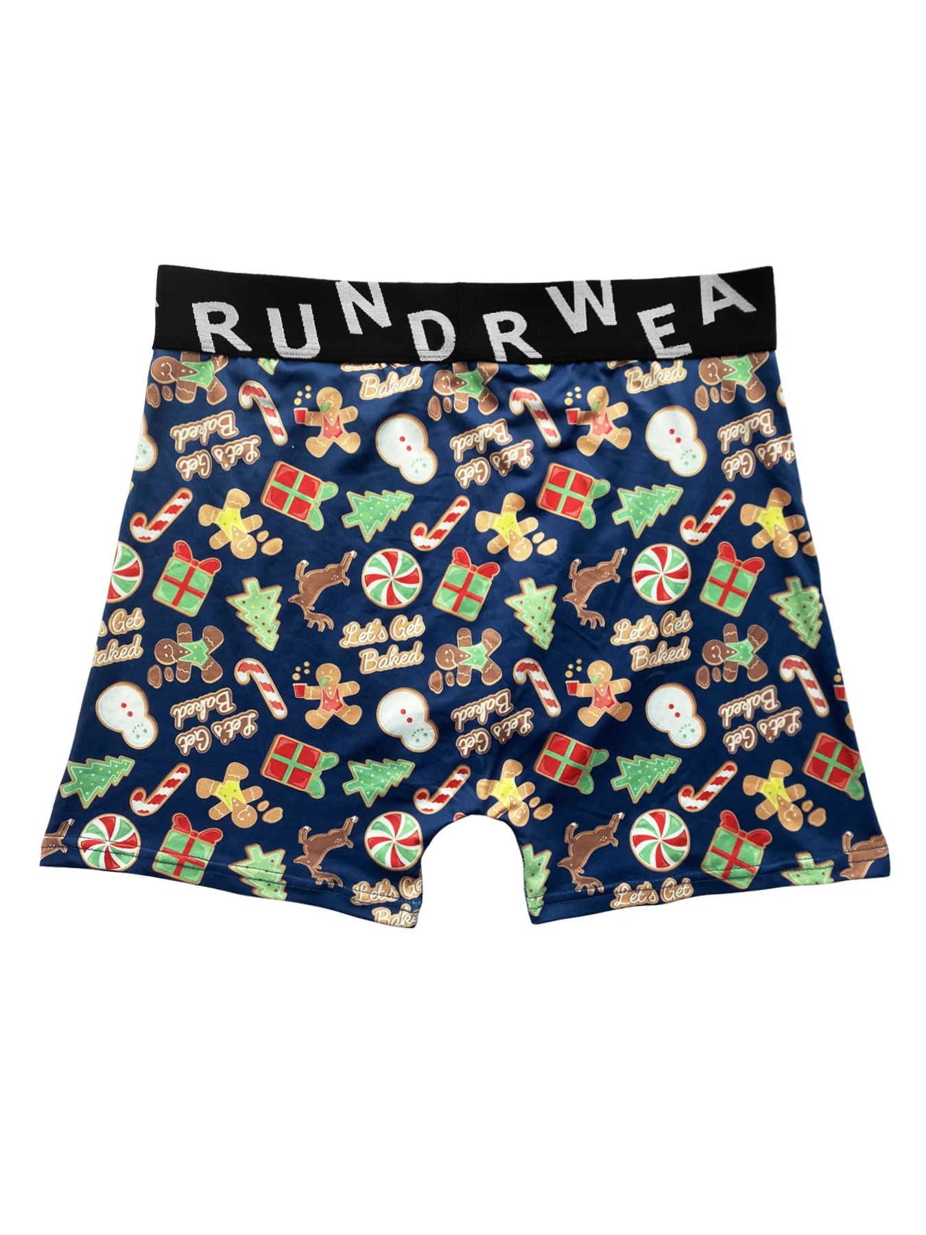 Men Christmas Stylish Printing Shorts Underwear Mid Waist Elastic Waistband Boxer Brief Breathable Underpants