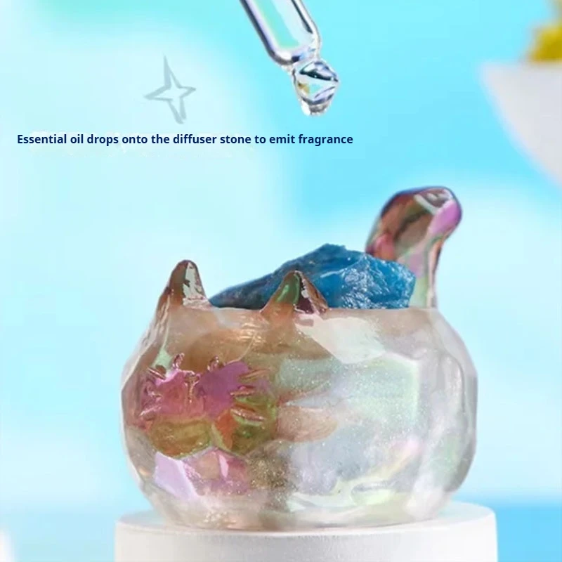 

Creative Pal Cat Design Blind Box Lucky Crystal Series Collectible Mystery Toy Cute Cartoon Gift for Girls