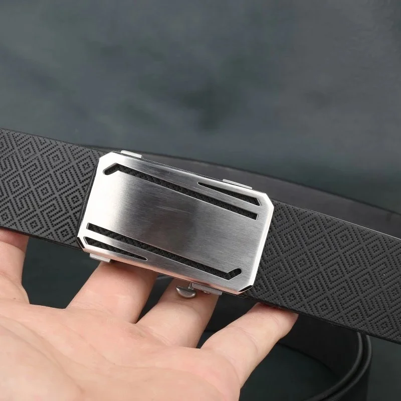 ceinture-en-cuir-de-vache-veritable-pour-hommes-boucle-rayee-faite-a-la-main-boucle-simple-noire-importee-d'italie-ceinture-en-cuir-de-vache-de-premiere-qualite-304-stainle