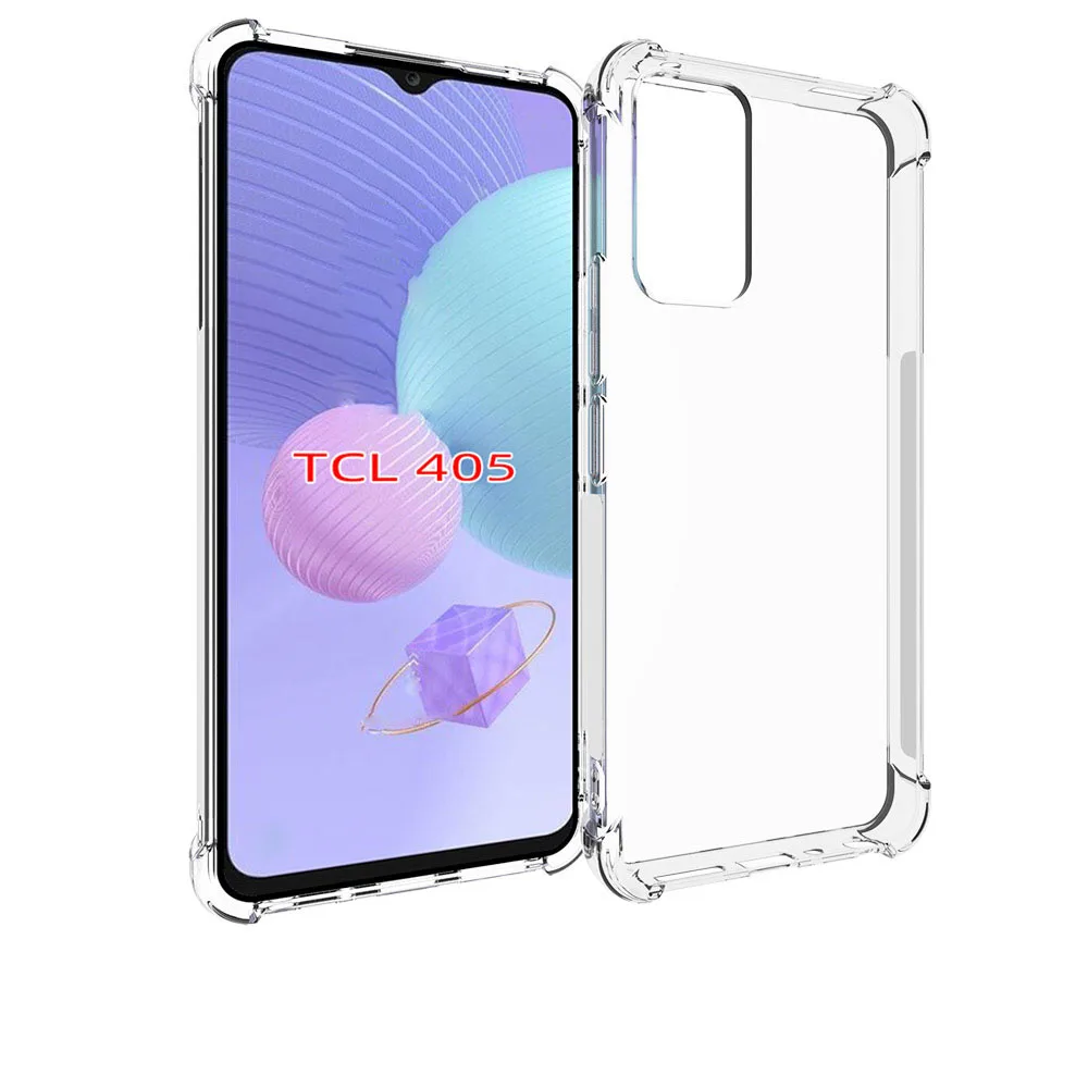 For TCL 405 406 408 Silicone Soft TPU Airbag Phone Case Cover Transparent Anti-knock Original Phone Shell Fundas Capa For TCL408