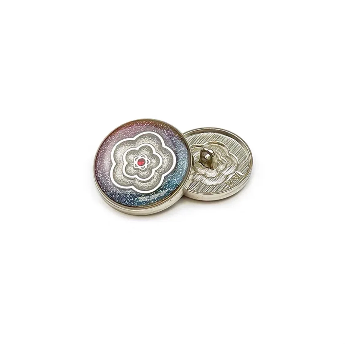 10pcs Colorful Gradient Women\'s Buttons For Clothing Vintage Suit Coat Dress Metal Button DIY Needlework Accessories