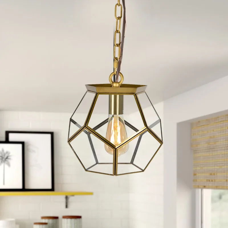 

American style small chandelier bedroom bedside bar balcony chandelier hallway light