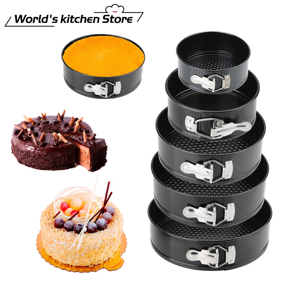 

Removable Bottom Non-Stick Metal Bake Mould Round Cake Pan Bakeware Carbon Steel Cakes Molds cake baking pans tray