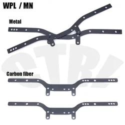 Membri laterali della struttura della fibra del carbonio del telaio della trave del metallo dell'automobile di Rc per 1/16 WPL C14 C24 C24-1 MN D90 D91 FJ45 1/16 parti di aggiornamento