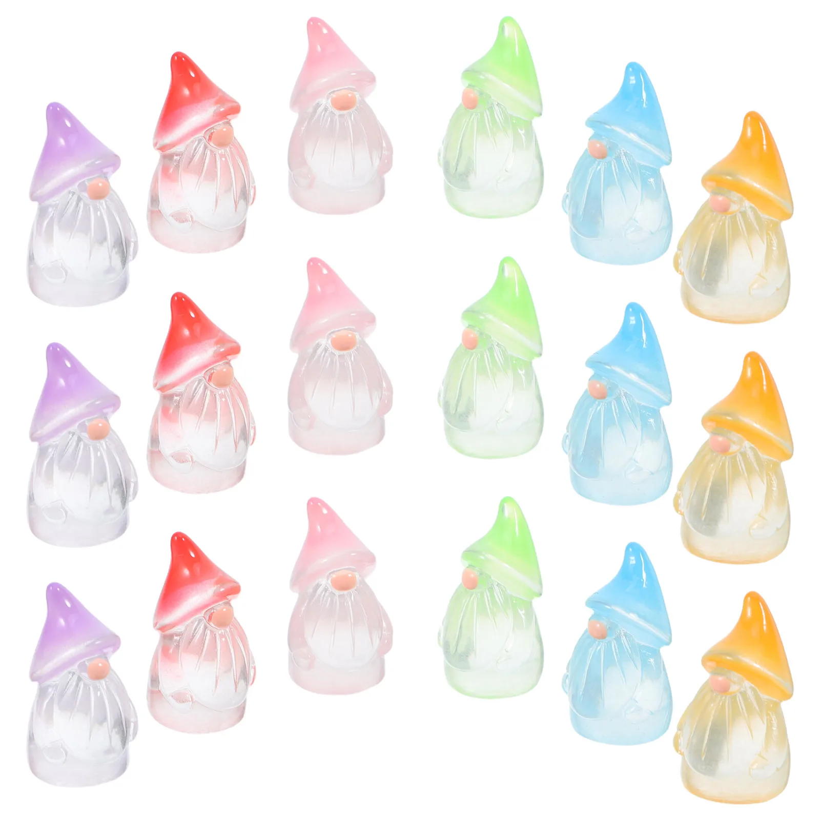 

18pcs Mini Resin Decorative Garden Gnomes Outdoor Fairy Garden Accessories Micro Landscape Tiny Gnomes For Home Balcony Yard