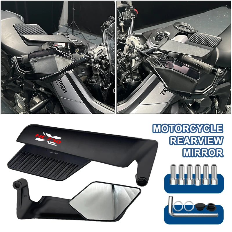 Adjustable Wind Wing Side Rearview Reversing Mirror Large View For Honda NC750X NC700S NC700X NC750S NC750 X/S
