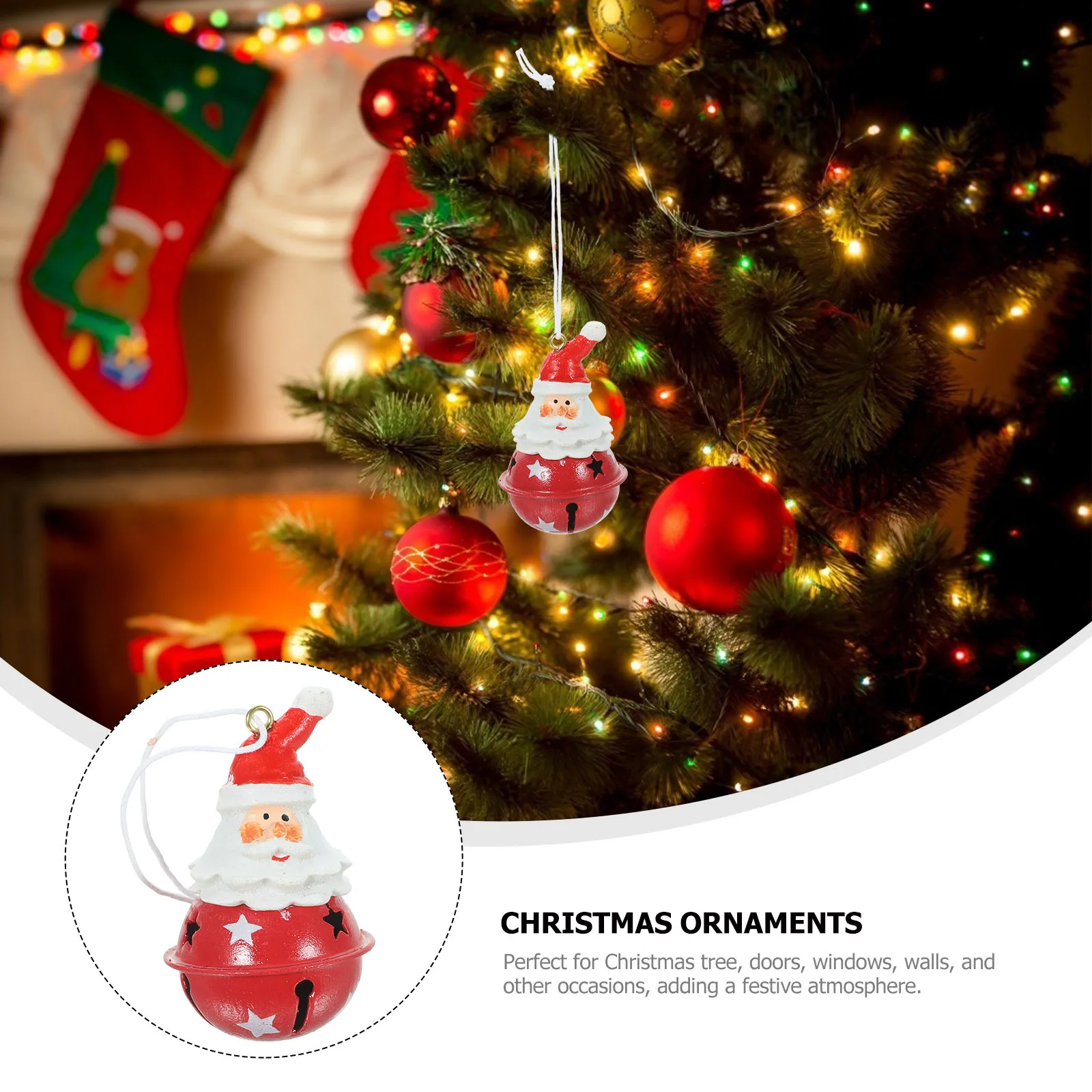 

Santa Claus Resin Hanging Ornament Christmas Bell Party Decoration Xmas Tree Pendant Christmas Decor Xmas Tree Hanging Ornaments