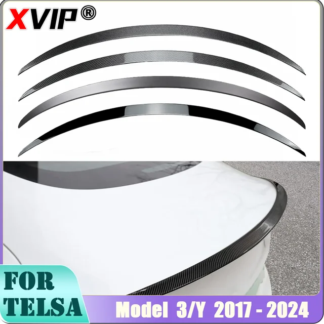 XVIP Tylny spojler bagażnika do Tesla Model Y 21-24 Do Model 3 17-23 Highland 2024 Skrzydło ABS z włókna węglowego Akcesoria zewnętrzne samochodu