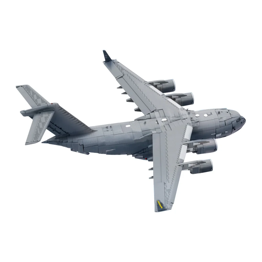 Gobricks MOC 보잉 C-17 글로브마스터 빌딩 블록 모델, 보잉 E-7 웨지테일 브릭, 747 셔틀 캐리어 항공기 장난감, 키즈 선물