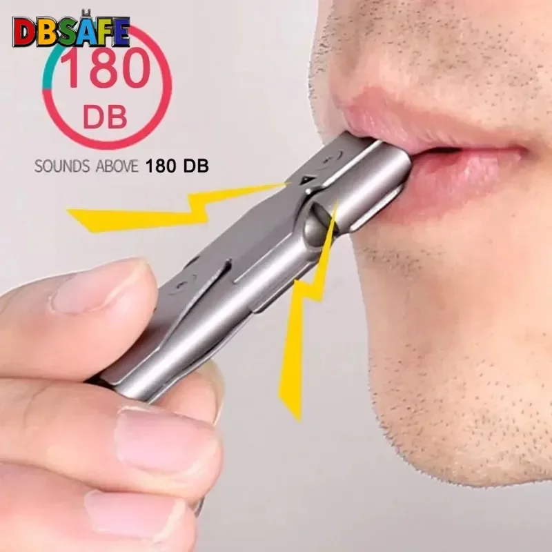 Double Tube Survival Whistle High Decibel Emergency Keychain Pendant Loud Outdoor Camping Tool Portable Multi Function Pack view 5