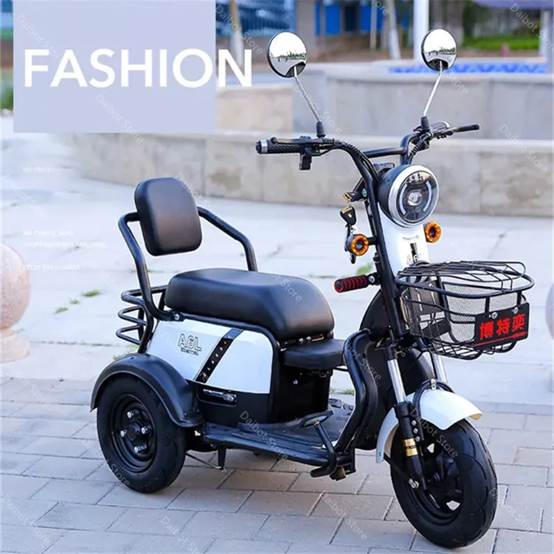 14 Inch Electric Tricycle Adults 48V 600W Electric Scooter Bike For Adults 3 Wheels With Anti Theft Alarm