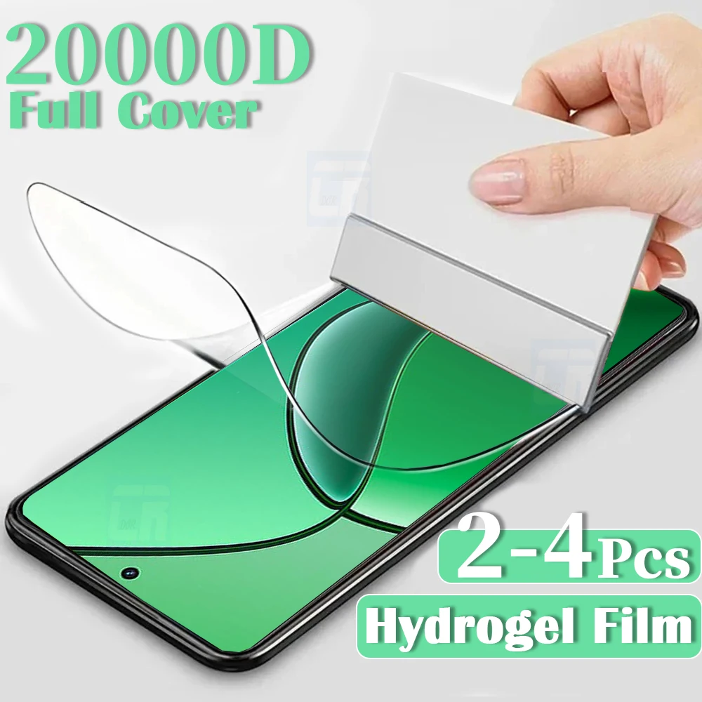 2-4Pcs Soft Silicone Hydrogel Film For Realme 13 12 11 10 9 Pro Plus 12x 11x Screen Protectors For Realme GT Neo 2 2T 3 3T 5 SE