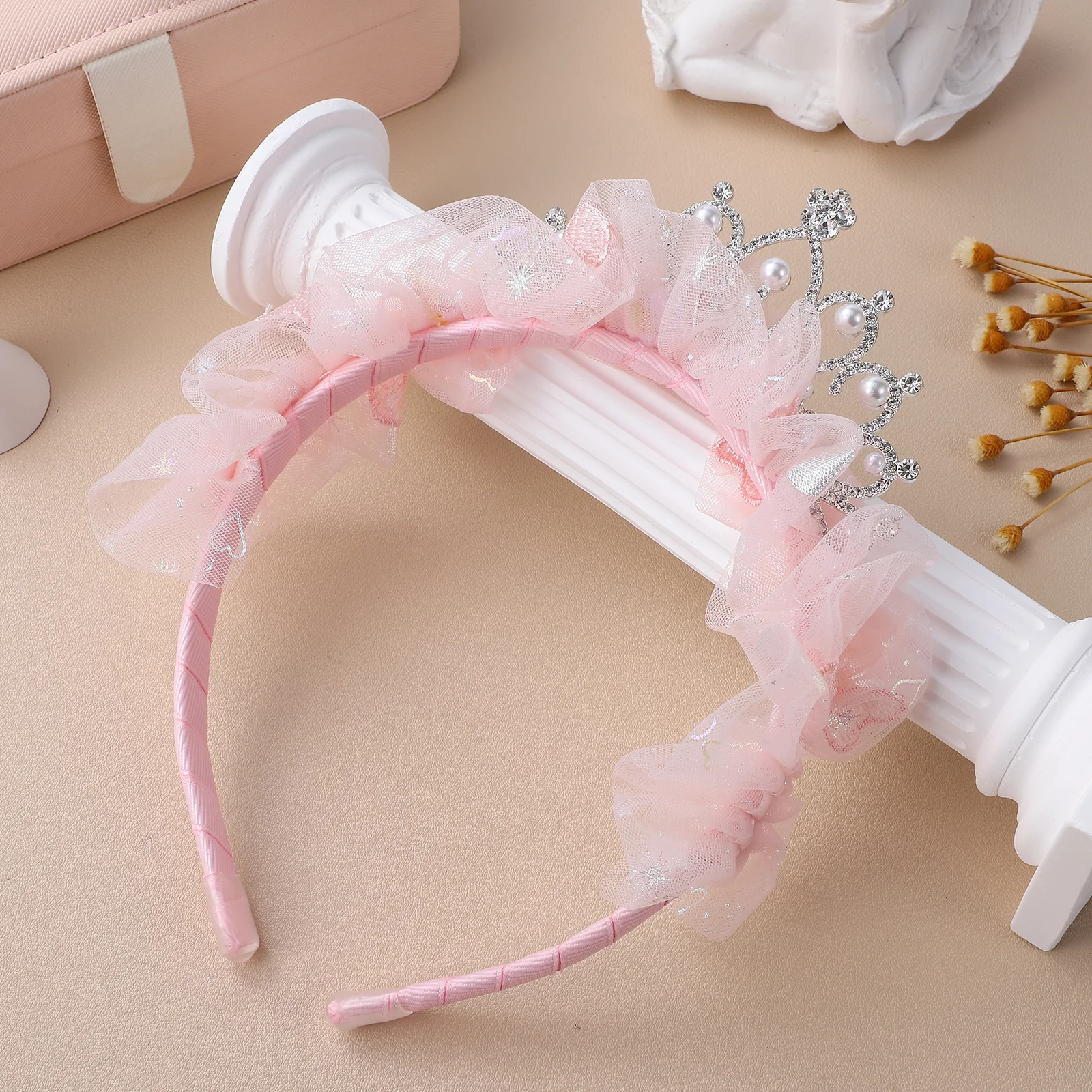 

Elegant Tiara Crown Headband Rhinestone Mesh Princess Crowns For Women Girls Birthday Party Wedding Decoration Comfortable