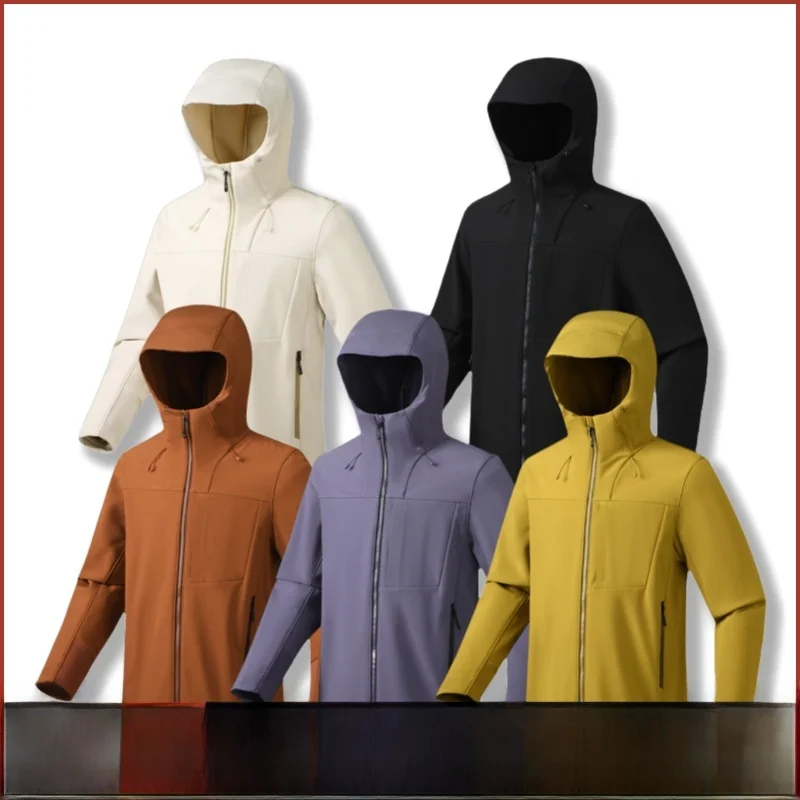 

Мужская водонепроницаемая ветрозащитная мягкая куртка для улицы, новый осенне-зимний заказ, большой офисный дизайн на молнии тысячи уровня, Casua...