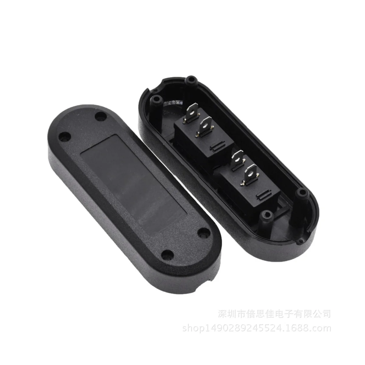 Embedded Wire Switch Black Duplex Switch Straight-Through Rocker Switch Suitable for Dual-Control Desk Lamp