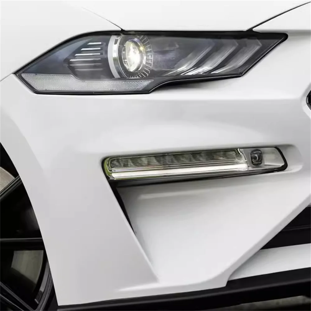 For Ford Mustang 2018 2019 2020 2021 2022 front Car Headlight Cover Lens Shell Lampcover Lampshade Headlamp Light mask