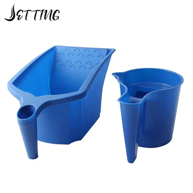 1Pcs Roller Brush Holding Paint Cup Blue Plastic Paint Tray Paint Tool Set New Material Convenient Construction