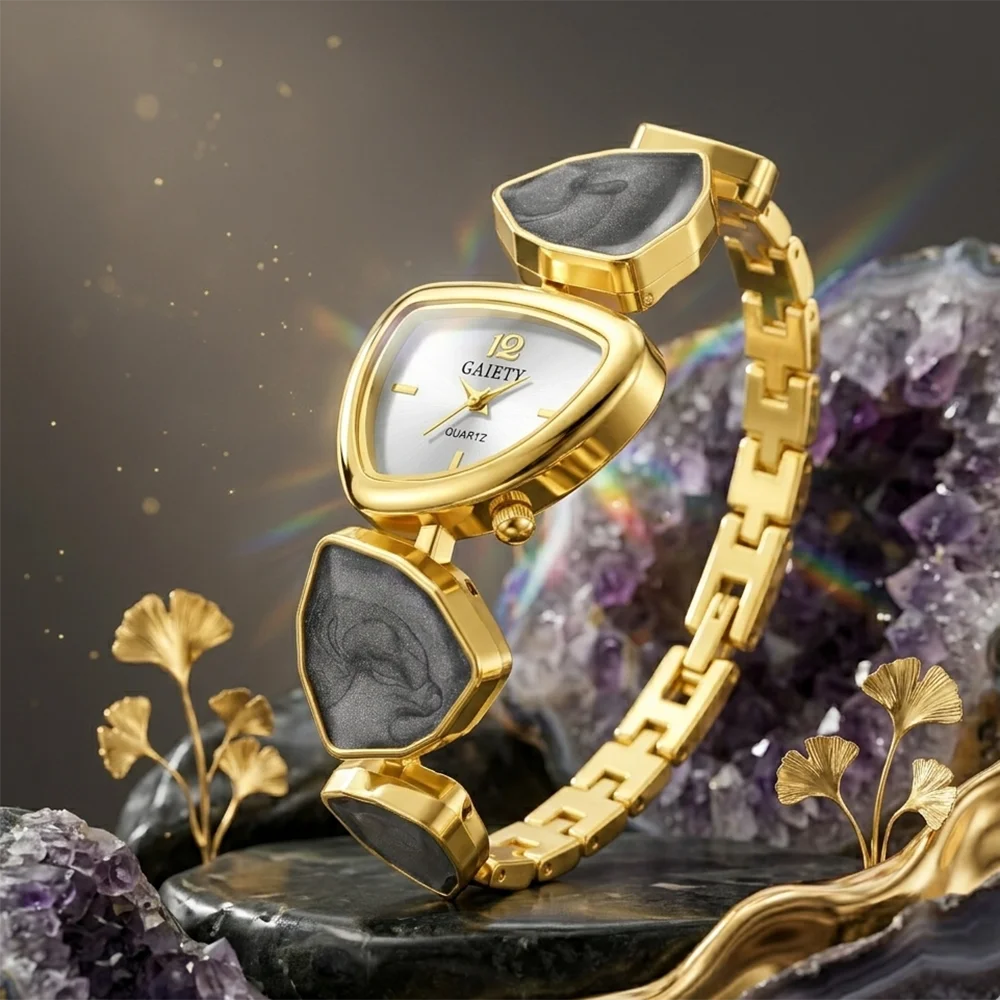 1Pcs Unisex Jewelry Watch Women's Wristwatch Gold Fashion Business Elegant Exquisite Bracelet Y2K Party Gathering Daily Wear Birthday Holiday Gift Travel Vacation Music Festival Perfect Gift Present