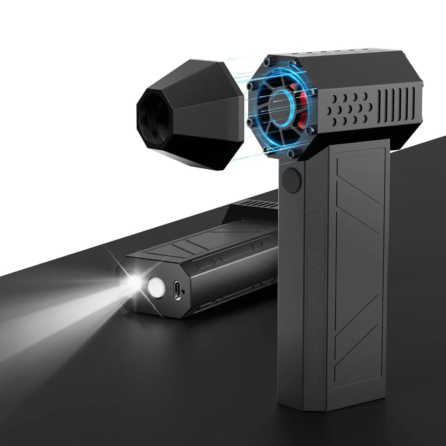 violent turbo fan portable wireless dust collector blowing snow blowing water newly upgraded violent fan with light
