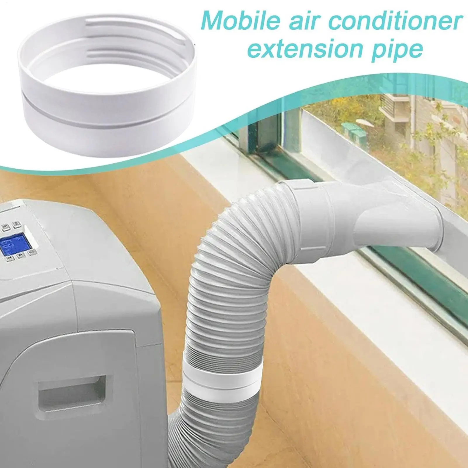 Portable Universal Coupler AC Hose Extension Adapter Air Conditioner Exhaust Hose Connector For Intake Outlet Cooling Heating