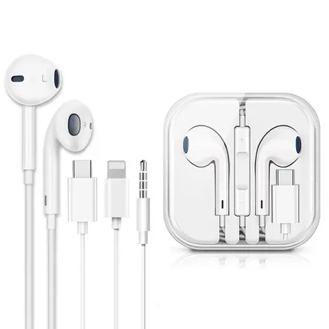 Wired Bluetooth Earphones for Apple 7 Android Huawei Xiaomi Type-C In Ear Earphones