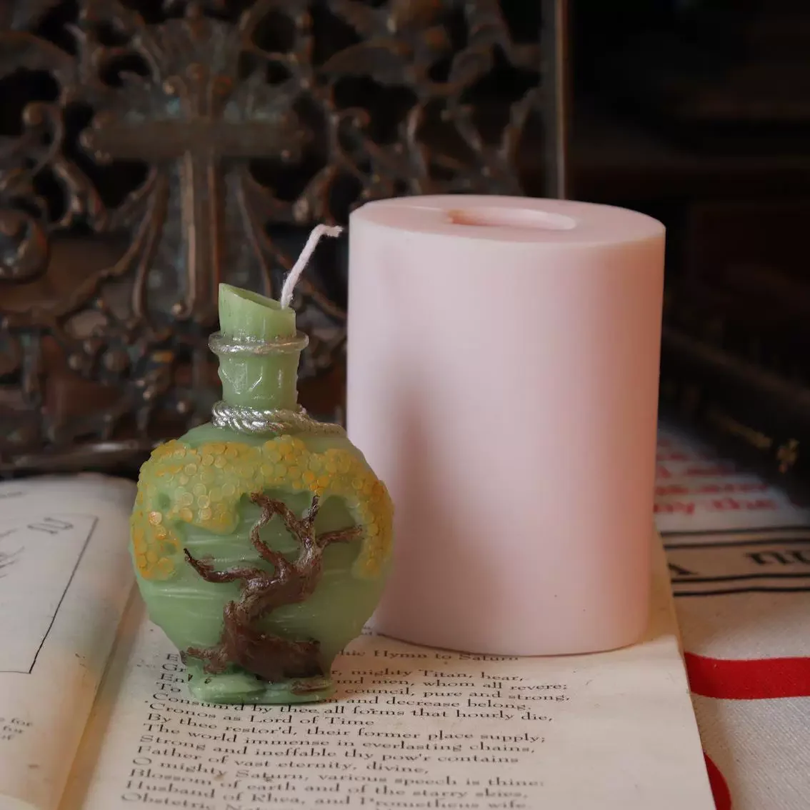 

Money Spell Mold,Gold Coins Candles Silicone Mold, Witchcraft Ritual Supplies Manifestation Candle Mold