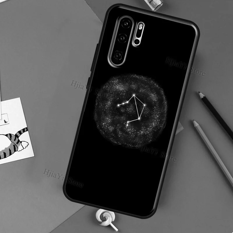 Zodiac Signs constellations Soft Phone Case For Huawei P20 P30 P40 Lite Mate 10 20 Pro P Smart 2019 2021 Back Cover