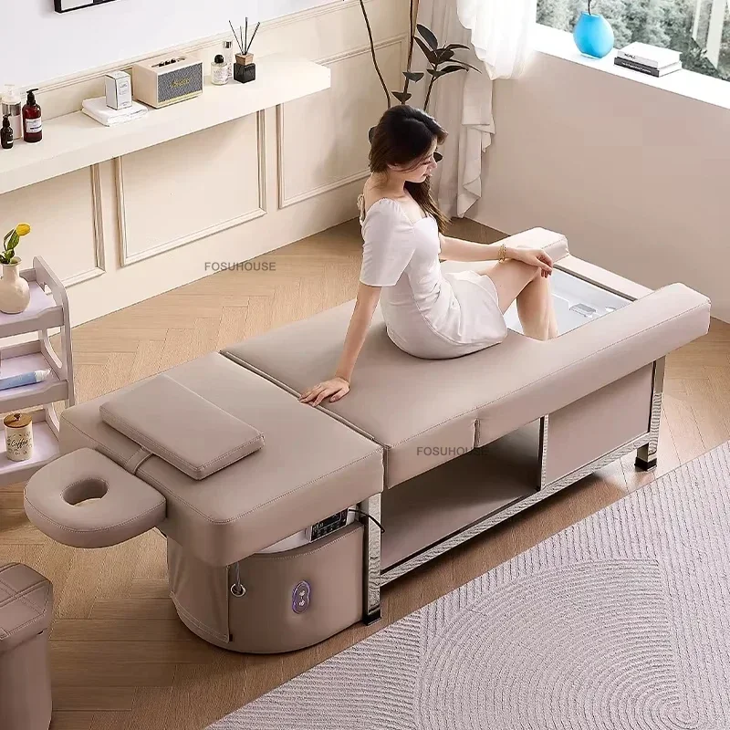 

Head Spa Shampoo Bed Beauty Salon Electric Lift Foot Modern Smart Shampoo Chair Bath Massage Bed Luxury Salon Furniture