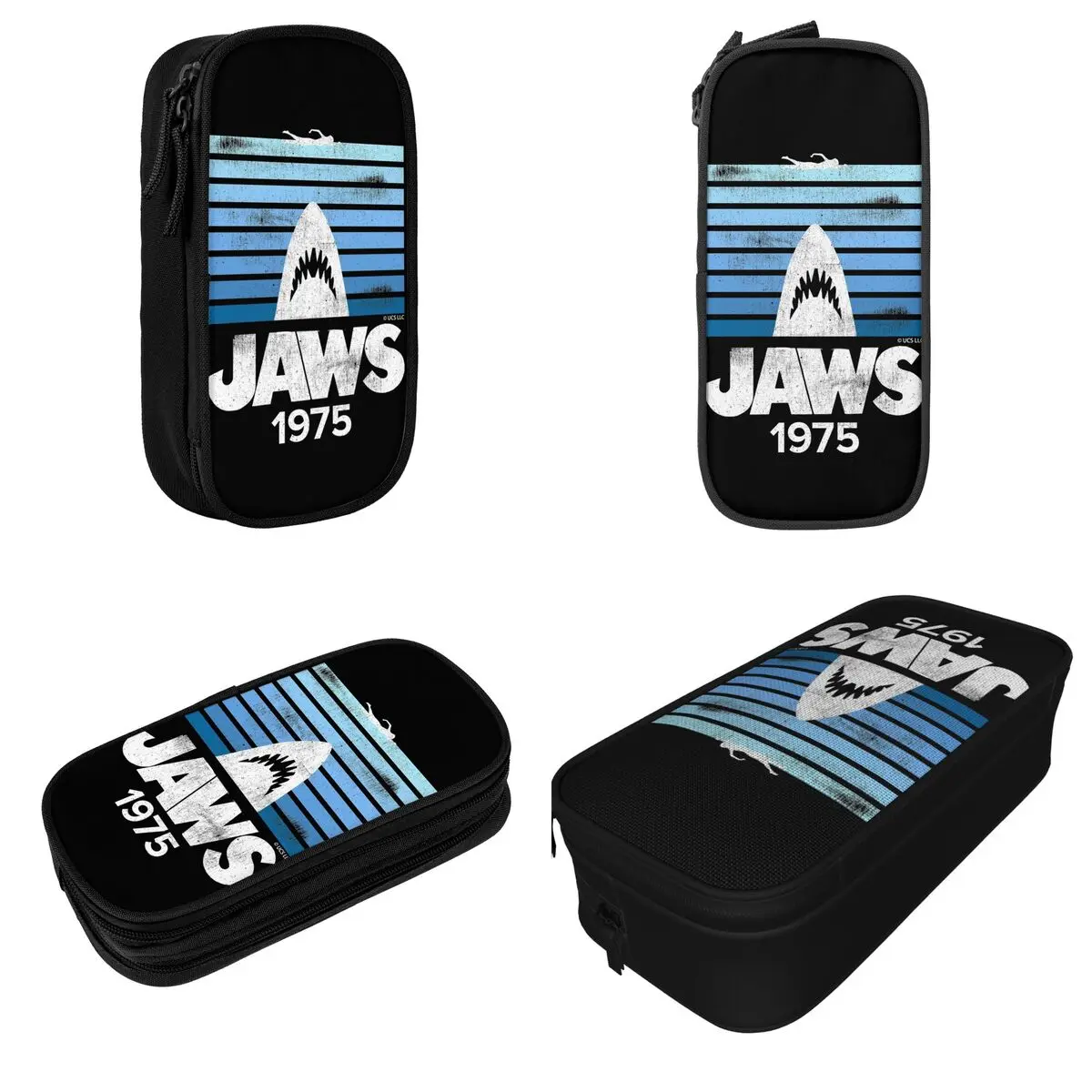 Jaws Movie 1975 مقلمة حقائب أقلام جميلة للأطفال سعة كبيرة هدايا مدرسية للطلاب صندوق رصاص #2