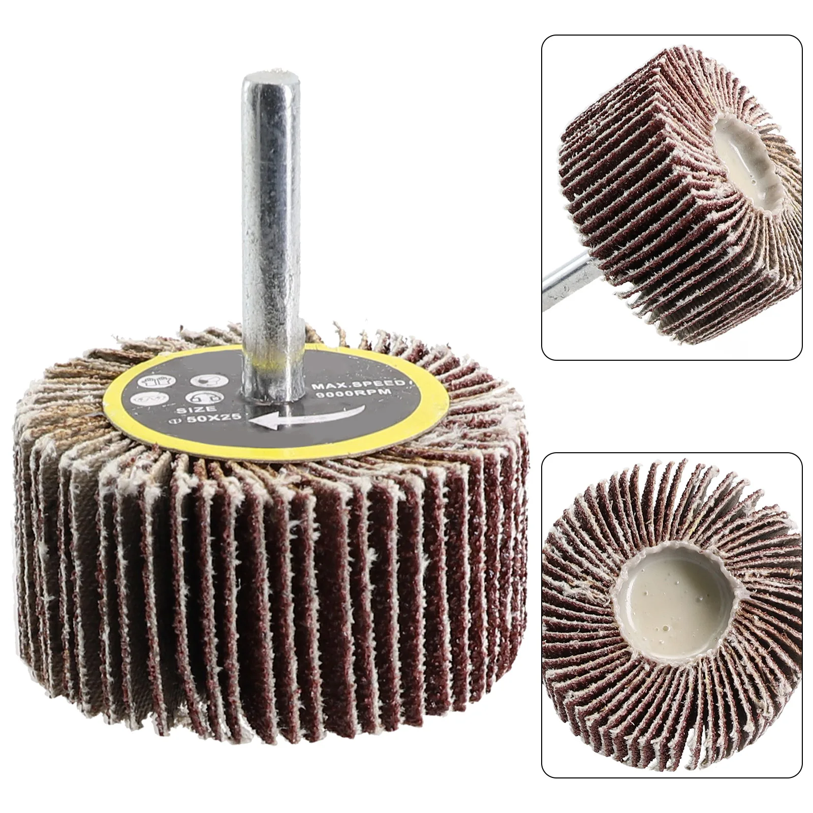 25/30/40/50mm 80# Sanding Flap Wheel Disc Abrasive Grinding Wheel For 6mm Shank Accessories Sandpaper Polishing Tools