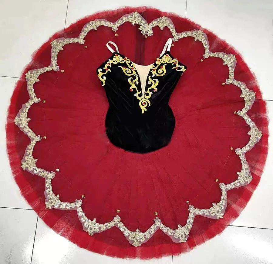 

Red Professional Tutu La Esmeralda Ballet Tutu Platter Pancake Tutu Dress Girls Kids Ballerina Party Costume