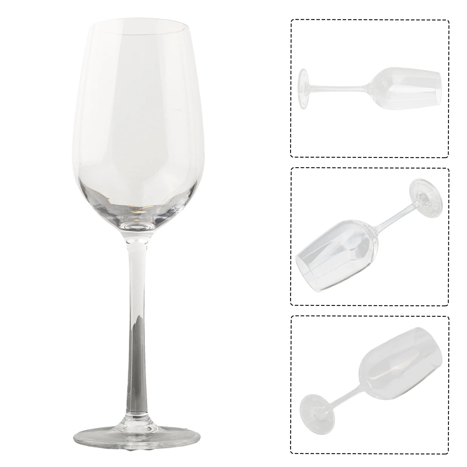 

Plastic Transparent Unbreakable Silicone Plastic Wine Glass Cups Bar& Home Goblet 320ML/550ML/580ML Drinking Supplies