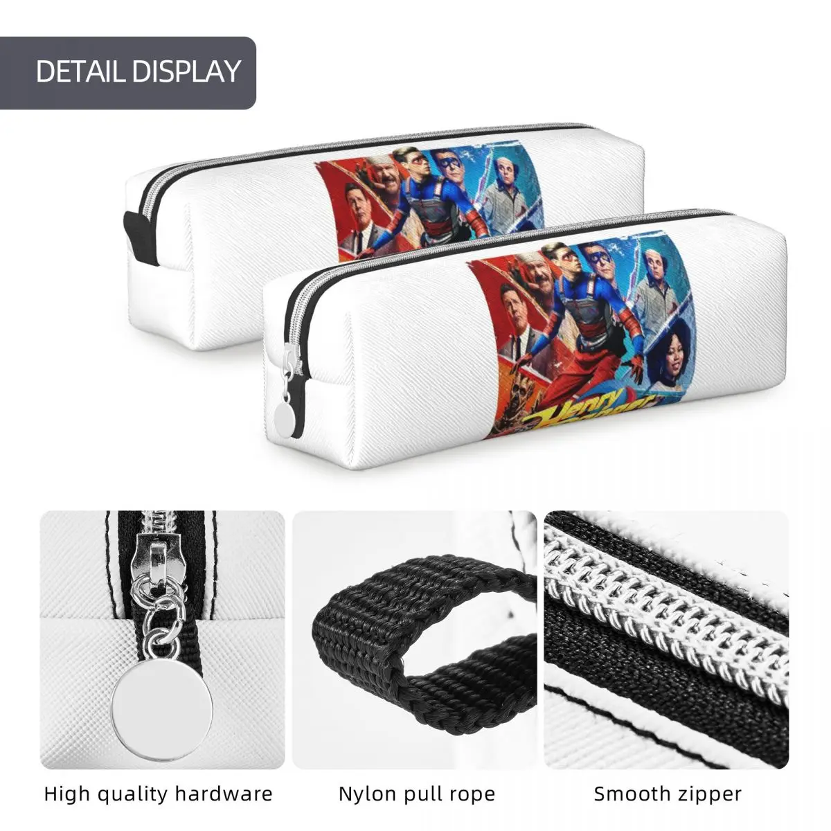 هنري خطر جيد ضد. مقلمة الشر سعة كبيرة أكياس القلم صندوق القلم لصبي فتاة الطلاب القرطاسية قلم رصاص الحقيبة حقيبة مستحضرات التجميل