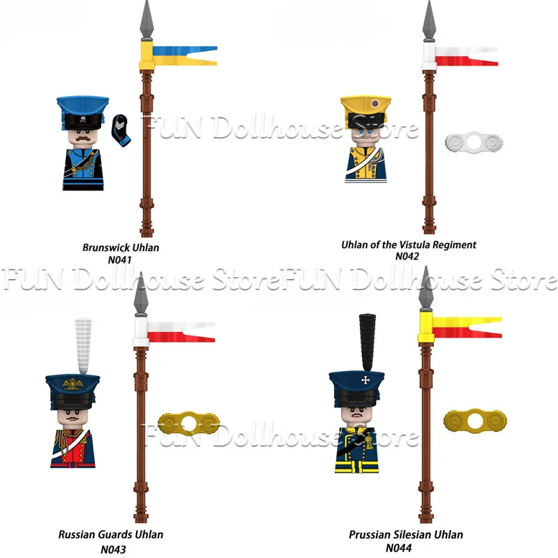 Mittelalterliche Militär-Figuren aus den Napoleonischen Kriegen, Bausteine für Britische, Französische und Preußische Infanterie, Ritter, Generäle, Waffen, Spielzeug