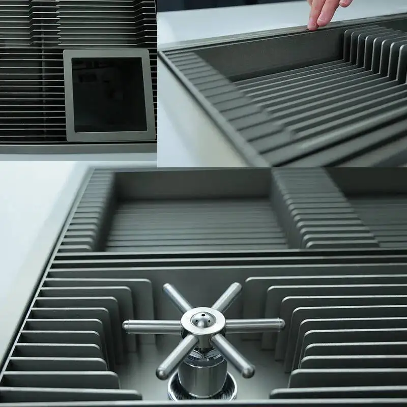 Commercial Coffee Shop Hand Brewing Drain Tray With Cup Washer Trash Can Tea Table Filter Sink Brewer Modern Tea Brewing Table