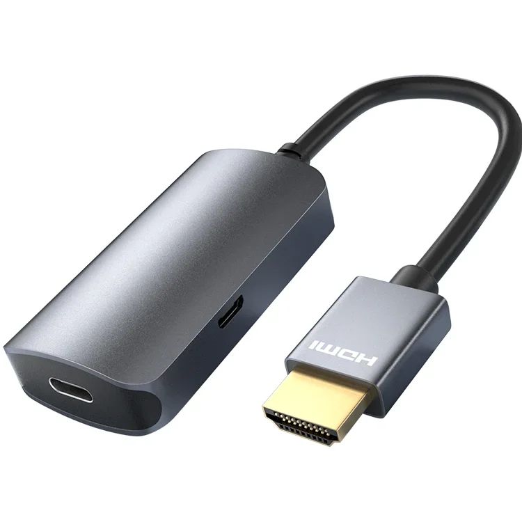 Adapter HDMI-męski do monitora USB-C żeńskiego z wejściem USB typu C 3.1 na wyjście kompatybilne z HDMI Adapter 4K@60Hz USB C