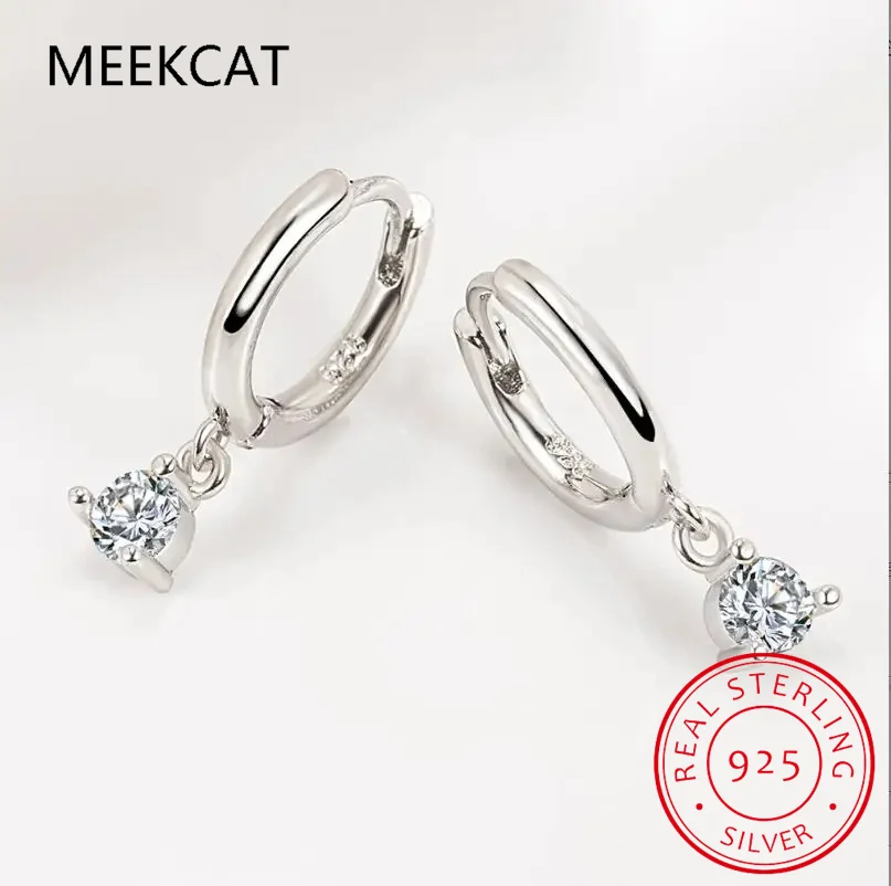 2ct مويسانيتي أقراط الماس 100% S925 فضة الأصلي انخفاض القرط مجوهرات الزفاف العروس مع شهادة للنساء