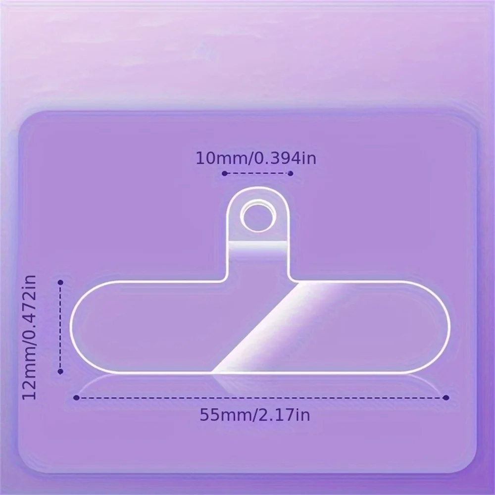 1/3/5개 투명 모바일 잃어버림 방지 랜야드 카드 가스켓 범용 탈부착 가능 폰 스트랩 패치 테더 패드