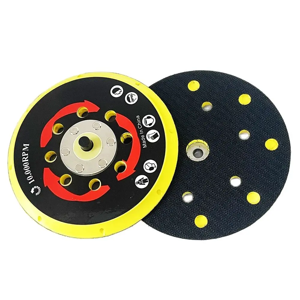 

6 Inch 150mm Flocking Polishing Sanding Disc Hook Loop Suction Cup Pad Plate Sandpaper Holder Sticky Disk For Pneumatic Polisher