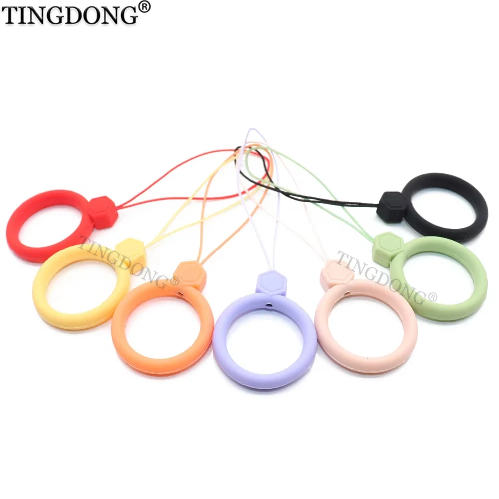 

1/3/5/10PCS Silicone ring mobile phone lanyard Silicone ring Mobile phone U disk universal silicone shatter-resistant