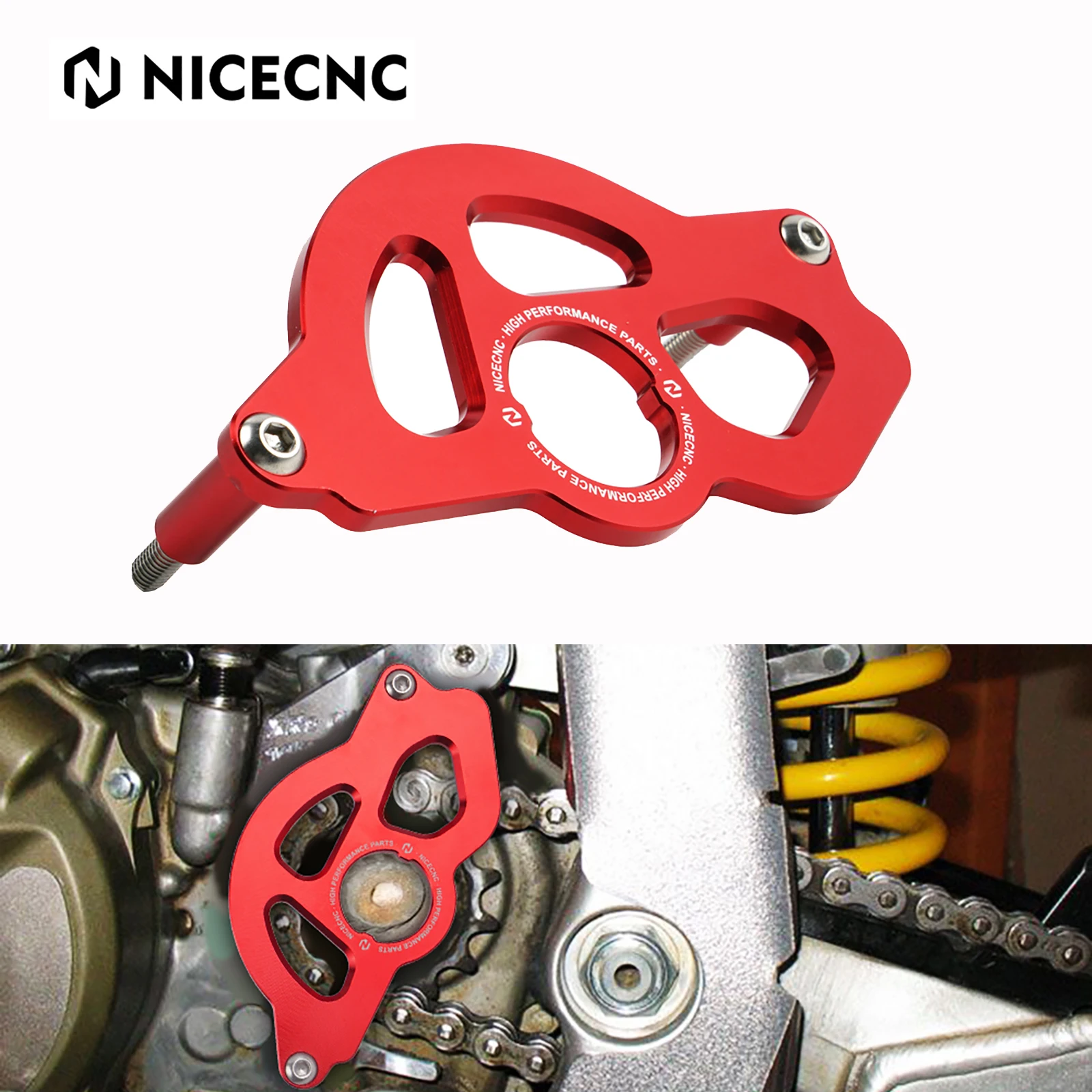 NICECNC For Honda XR650R XR 650R 650 R 2000-2007 2006 Sprocket Cover Chain Guard Protector Motocross Aluminium Accessories Red