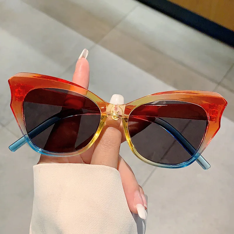 

Sunglasses Women's 2024 New Anti-ultraviolet Plain Look Slimming High-end Sense Personalized Patchwork Sunglasses