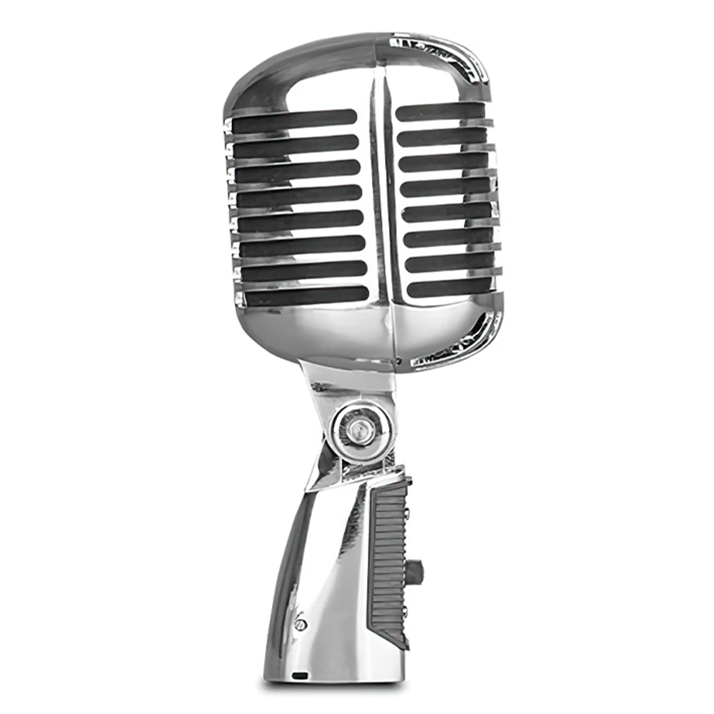 Vintage Style Microphone for SHURE Simulation Classic Retro Dynamic Vocal Mic Universal Stand for Live Performance Karaoke