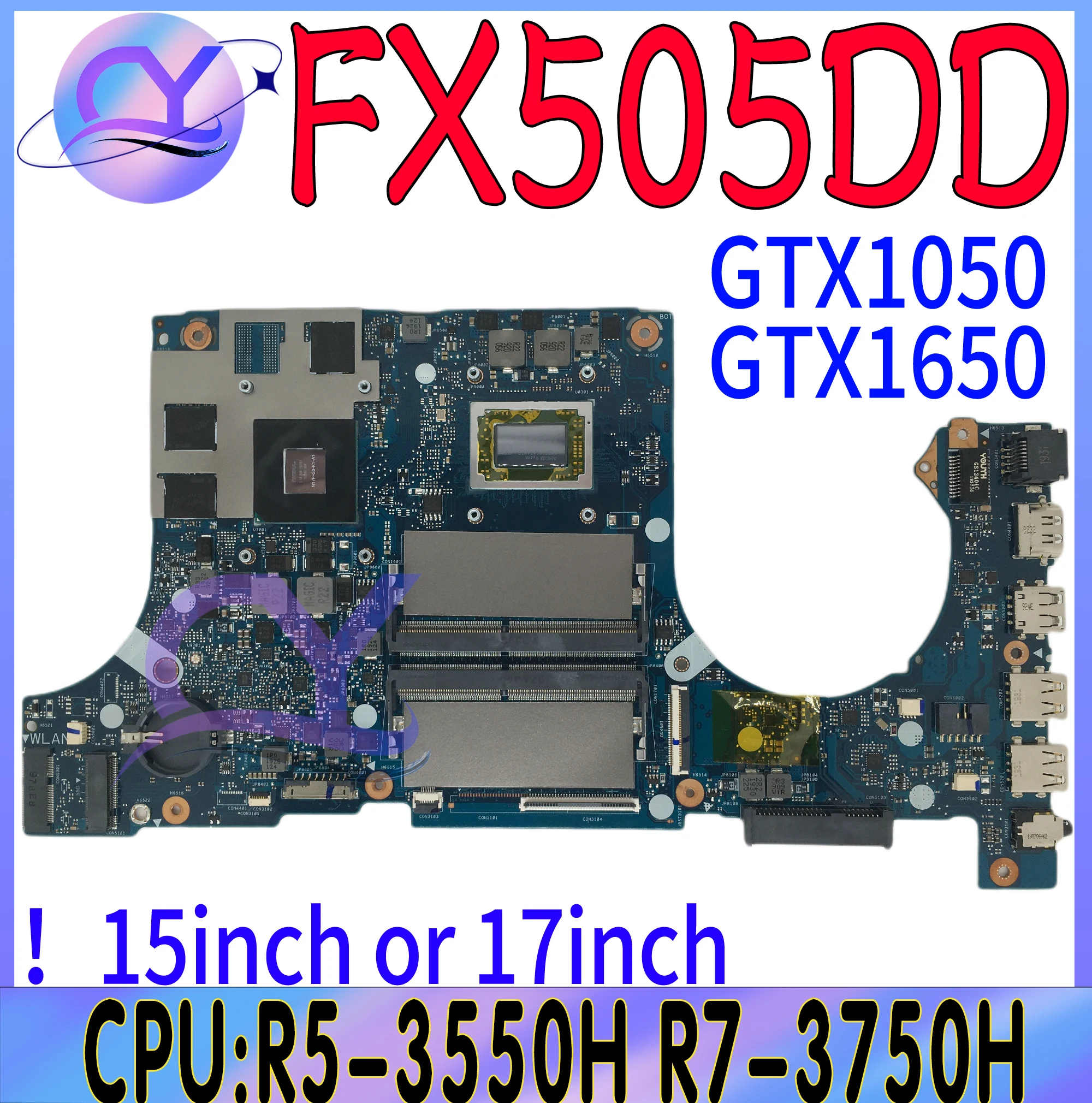 

FX505DD Mainboard For ASUS AMD Ryzen FX505DT FX95DT FX95D FX505D FX705DD FX705DT Laptop Motherboard R5 R7-3th GTX1650/GTX1050