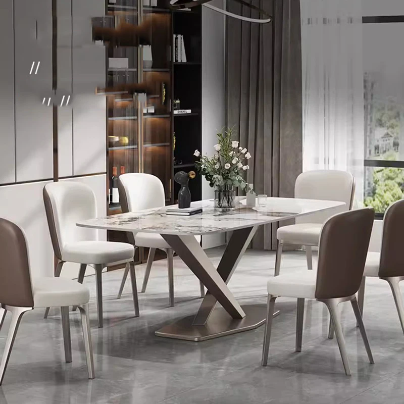 

Living Room Modern Dining Table Set Mobile Foldable Design Dining Room Sets Nordic Accent Sedie Sala Da Pranzo Furniture DWH