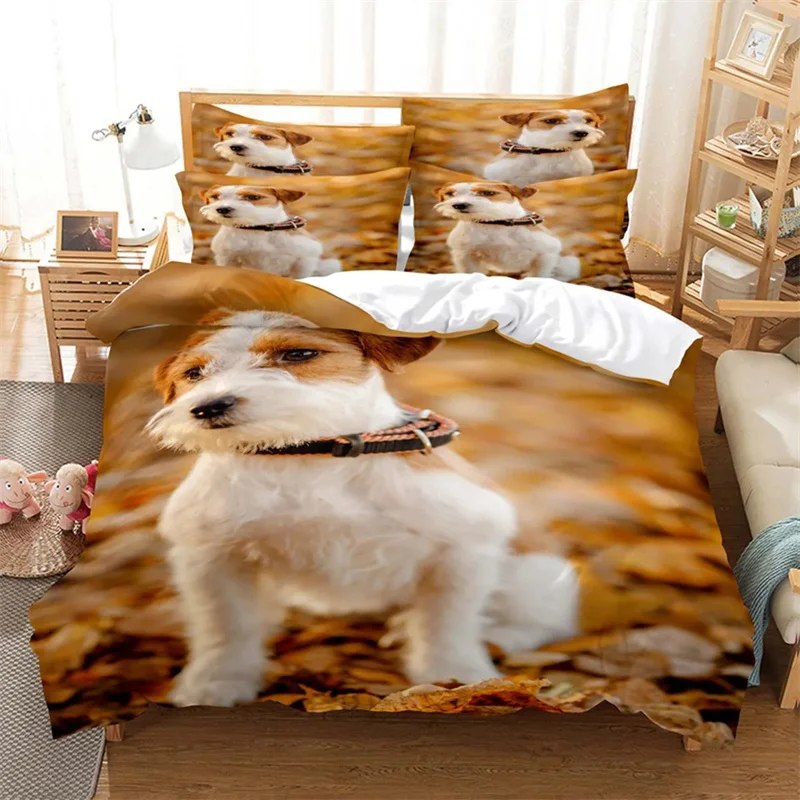 

3D Print Animal Bedding Set For Teen Child Dormitory, Pug French Bulldog Duvet Cover Set, Microfiber Cute Naughty Pet Dog Twin