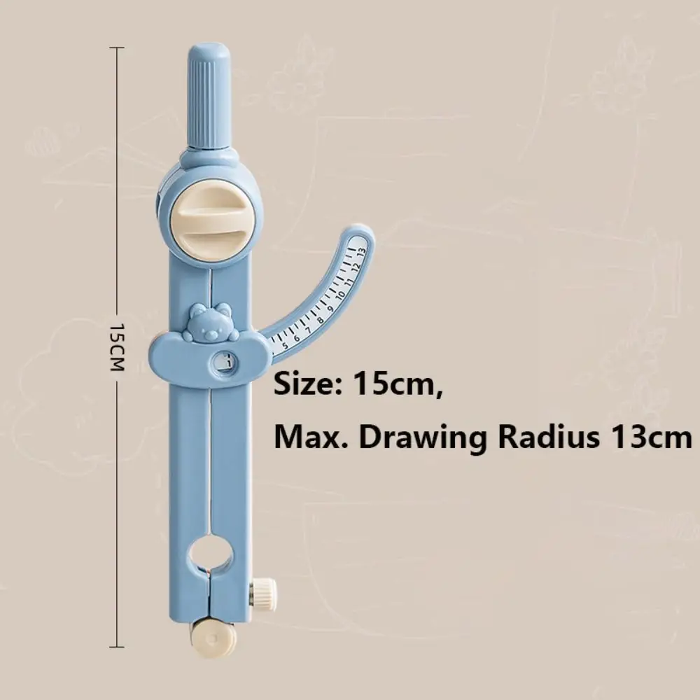 Nieuwe Plastic Digitale Cirkelvormige Gauge Multifunctionele Morandi Geschaalde Cirkelvormige Schoolbenodigdheden Opstellen Wiskundige Geometrie Tools