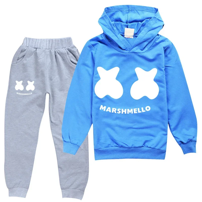 DJ Match-Ensemble de vêtements pour enfants, sweats à capuche et pantalons pour adolescents, olympiques de sport pour tout-petits garçons, vêtements pour filles, 2-16 ans, 2 pièces