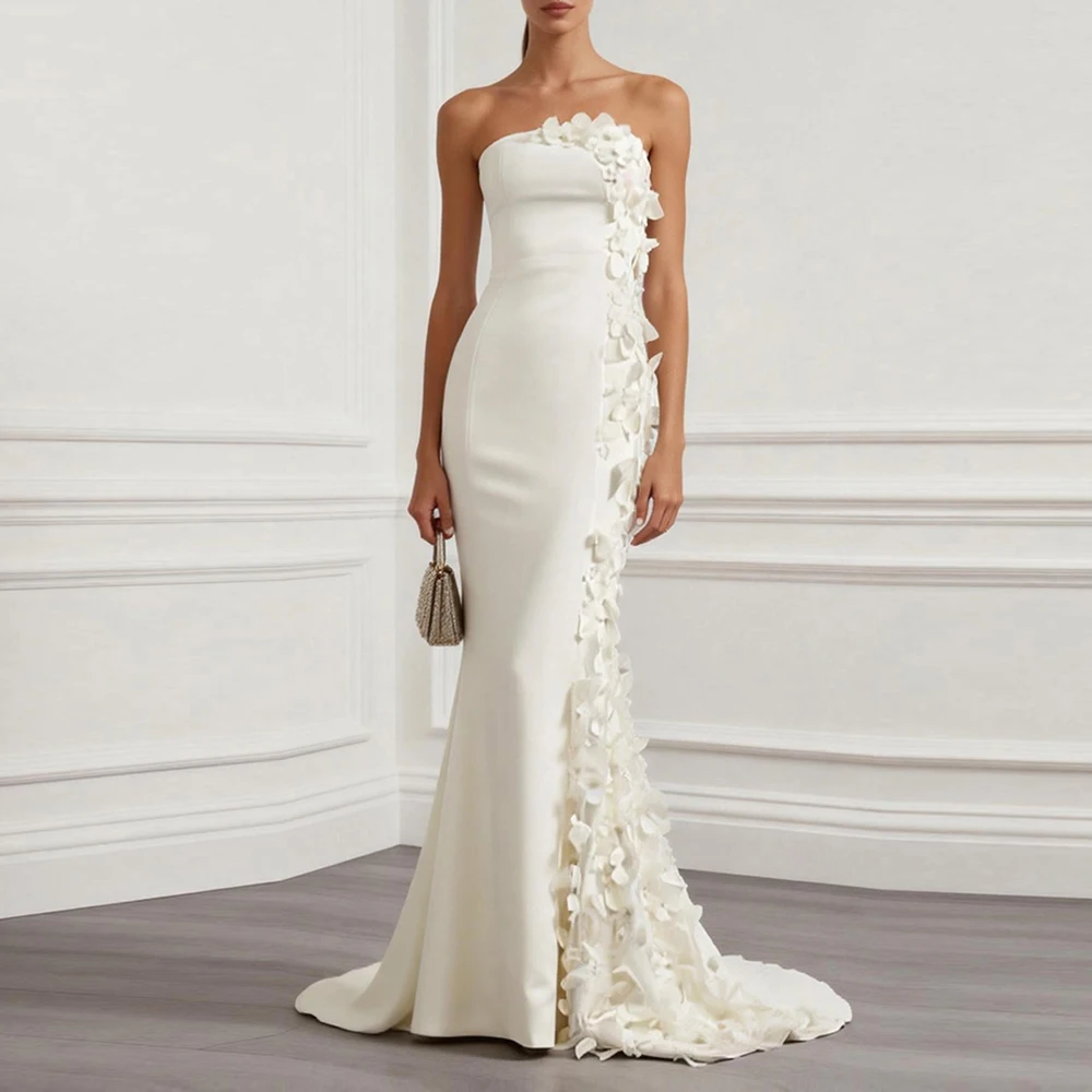 

Customized 3D Florals Evening Dresses 2026 for Women Mermaid Prom Dress Floor Length Dubai Arabic Party Gowns Elegant Bespoke