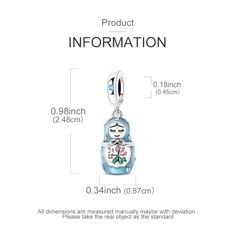 Charms aus 925 Sterling Silber mit Pferde-, Pilz-, Kreuz- und Herz-Motiven, Passend für Armbänder und Perlen, Feiner Damenschmuck, Geschenke – Detail 6